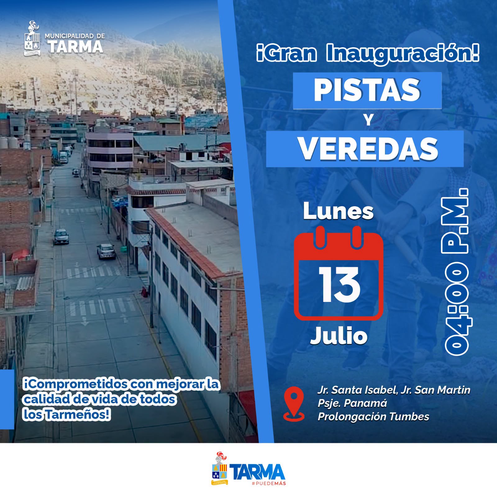 ¡𝗜𝗻𝗮𝘂𝗴𝘂𝗿𝗮𝗺𝗼𝘀 𝗺𝗮́𝘀 𝗼𝗯𝗿𝗮𝘀 𝗽𝗮𝗿𝗮 𝗻𝘂𝗲𝘀𝘁𝗿𝗮 𝗰𝗶𝘂𝗱𝗮𝗱!